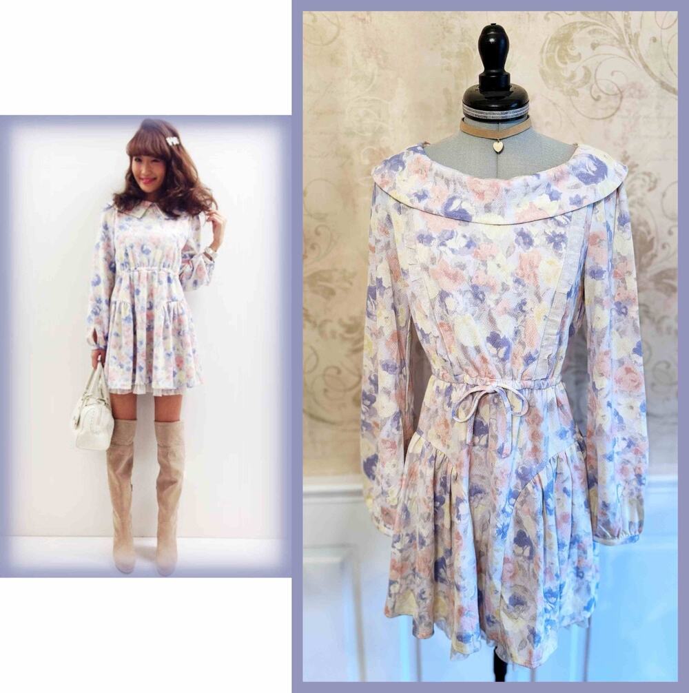 Liz Lisa Floral Print Dress Pastel J Fashion Gyaru Himekaji Coquette Japan